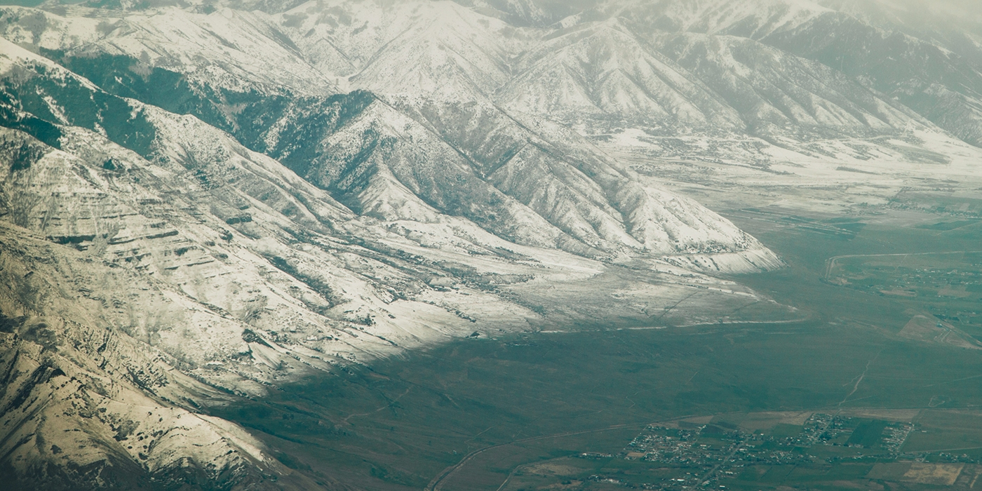 aerial view of the Wasatch Front