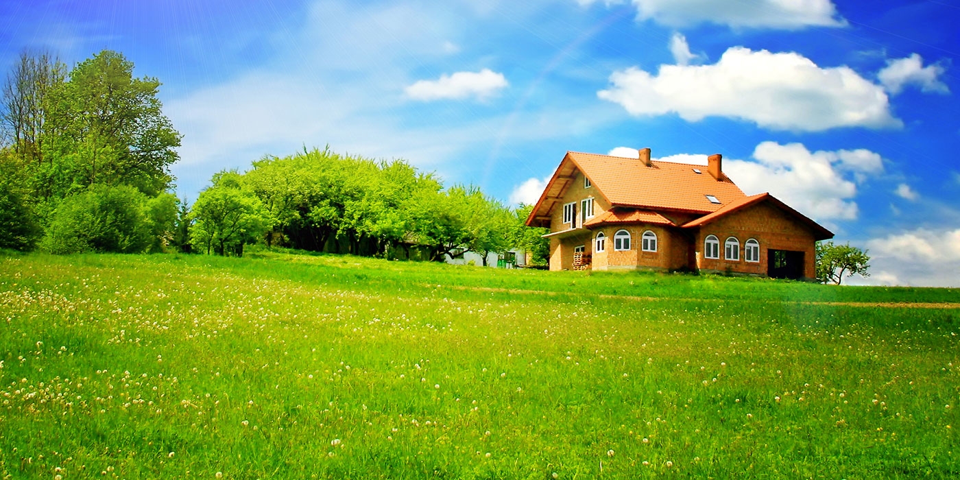 nice house on a hill
