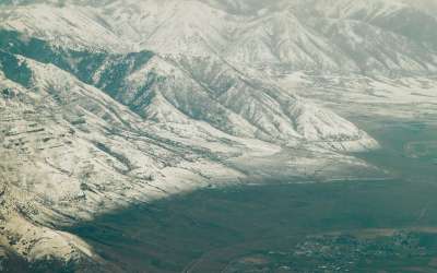 aerial view of the Wasatch Front